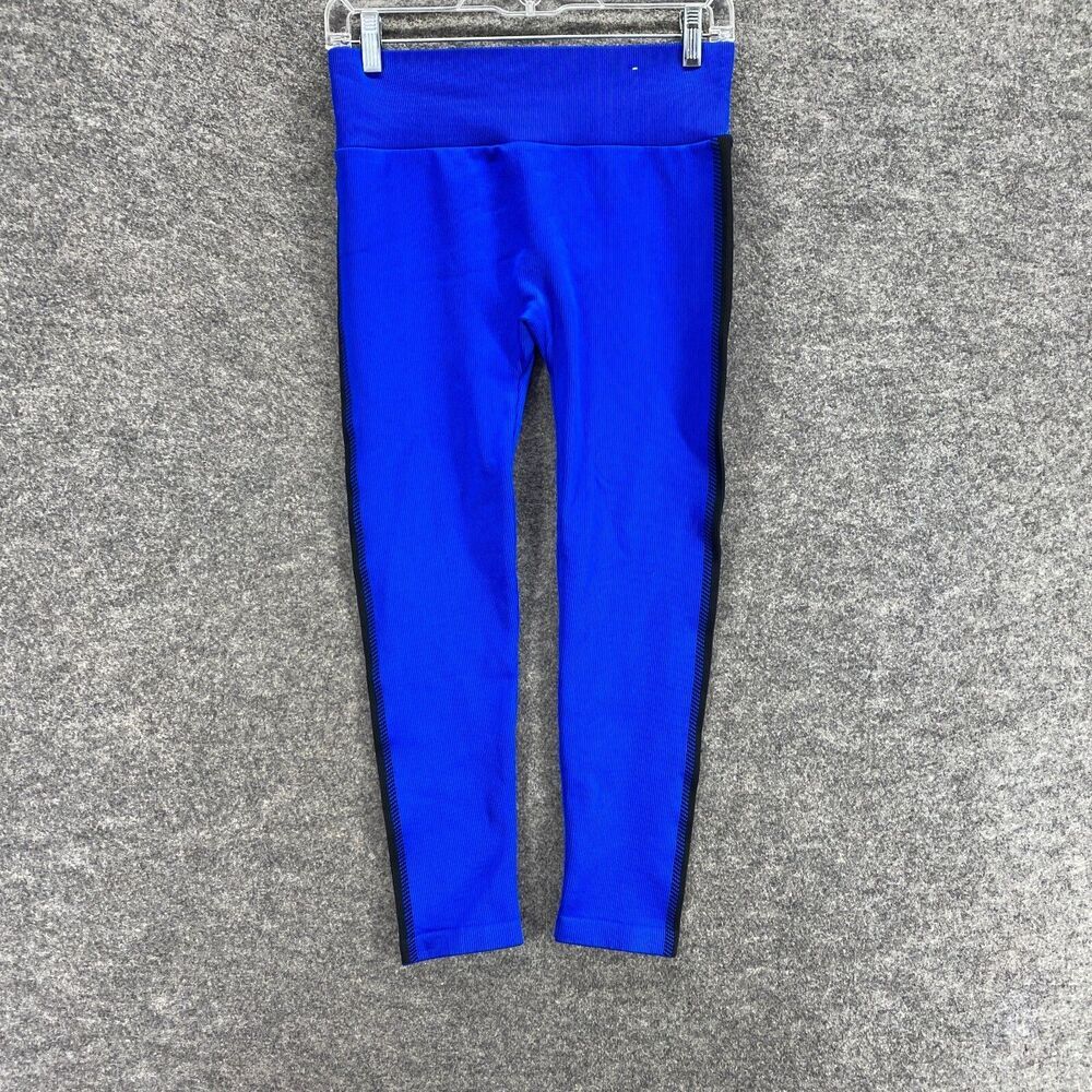 Sports Illustrated Leggings Women M Medium Blue Seamless Pull On Activewear